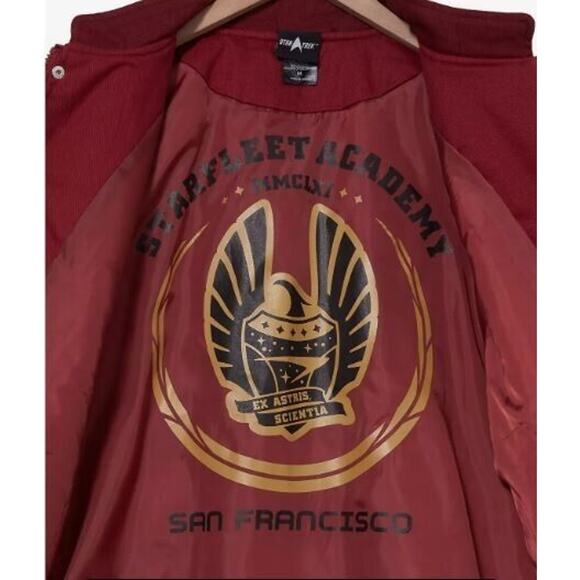 Rare Star Trek USS Enterprise Starfleet Academy Red Engineer Jacket Size Large L - Picture 4 of 4
